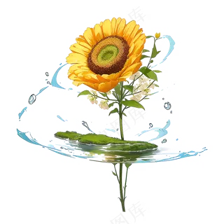 黄色向日葵免抠素材109