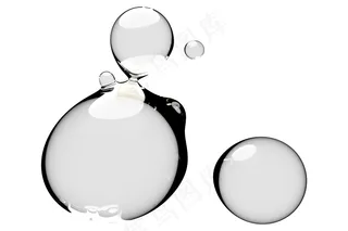 透明水滴白色背景6图片素材