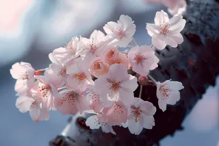 春日樱花花朵摄影图