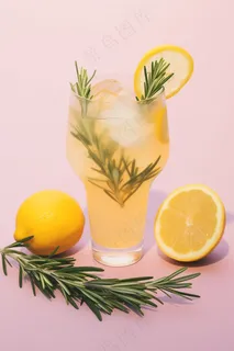 夏日柠檬茶冰镇饮料摄影图