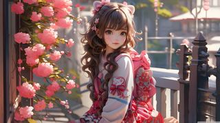 AI产生可爱的儿童女孩高清壁纸