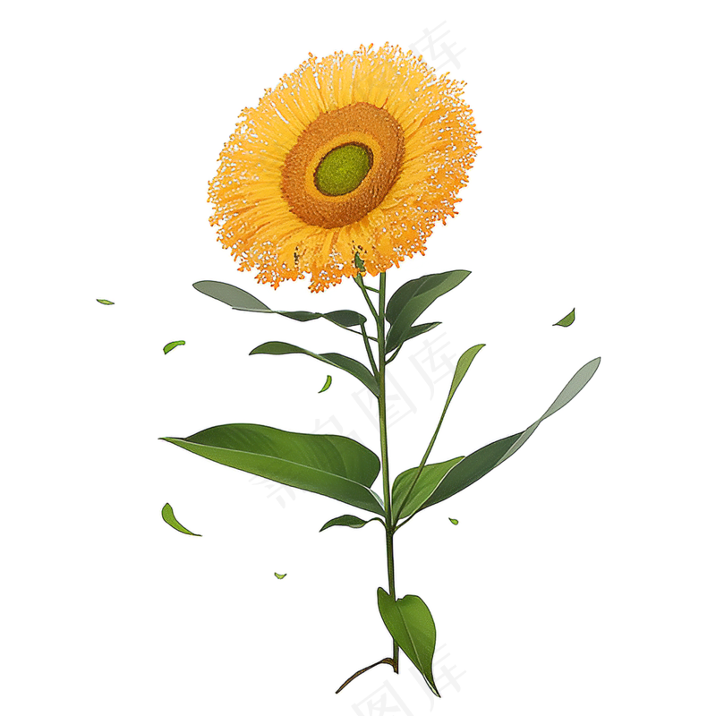 黄色向日葵免抠素材92