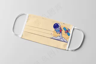 文创艺术口罩样机模板 (7)