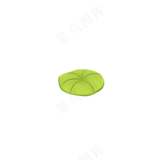 绿色插画风荷叶手绘素材