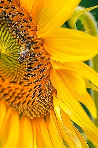 向日葵向阳鲜花摄影图