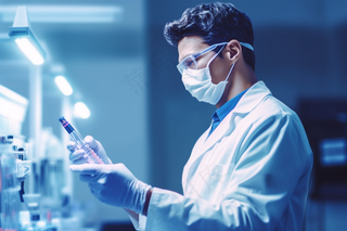 科研人员实验室器材科学医疗摄影图