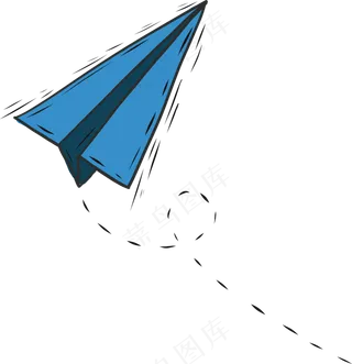 卡通手绘箭头纸飞机PNG免抠元素图片海报背景儿童装饰漂浮