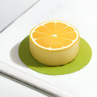 橙色果冻糕点美食西式34