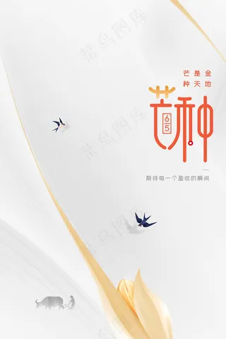 芒种节气传统活动海报