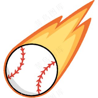 免扣白色带火棒球
