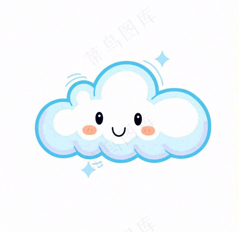白云云朵天气卡通插画免抠(1056x1024)