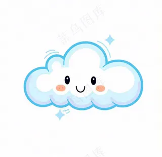 白云云朵天气卡通插画免抠