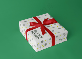 圣诞礼品盒模型样机