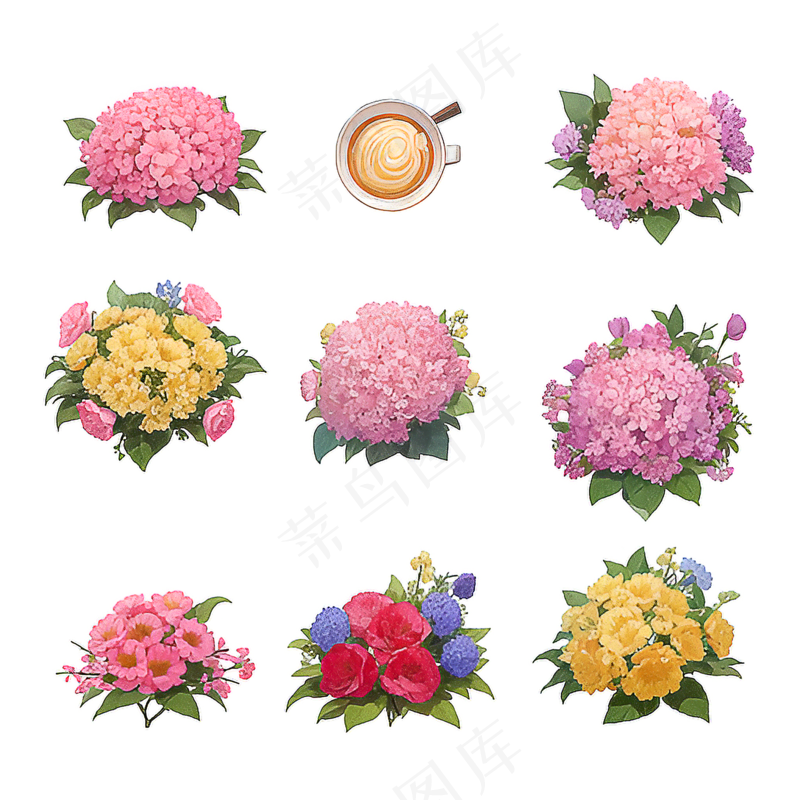 红色黄色粉色玫瑰花免抠素材159