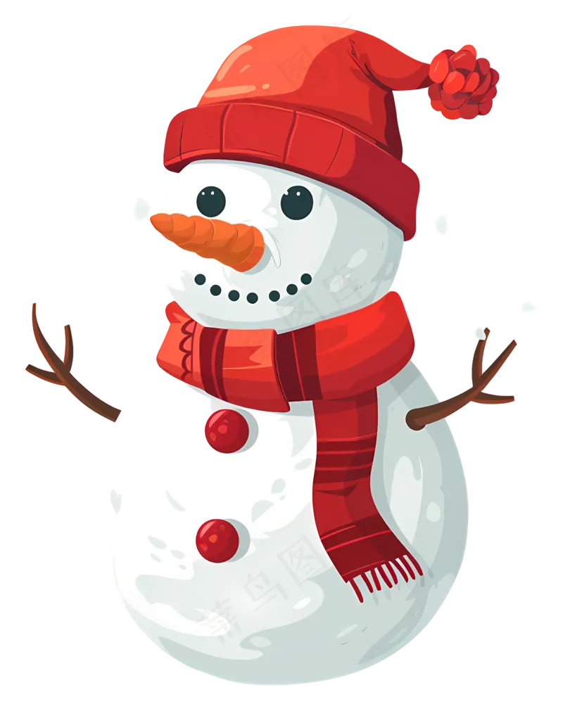 围巾圣诞小雪人