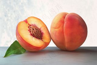 水蜜桃桃子水果摄影图