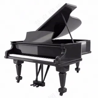 钢琴黑白乐器音乐免抠