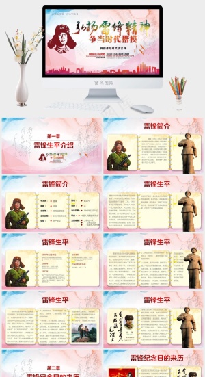 学习雷锋公益宣传PPT模板预览图
