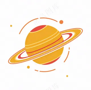 宇宙星球太阳系银河卡通插画免抠