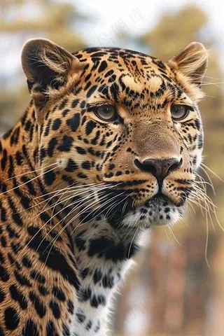 猎豹凶猛的豹子头部面部特写保护动物摄影图