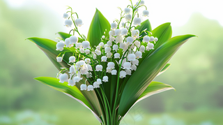 铃兰花植物花朵摄影图