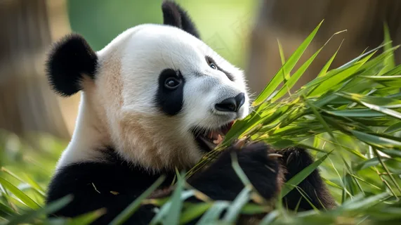 大熊猫国宝动物保护动物摄影图