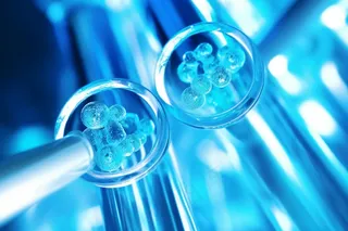 实验室试管玻璃器皿蓝色摄影图