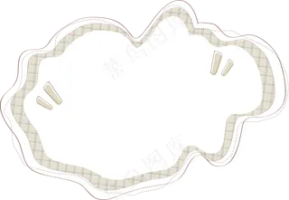 卡通聊天对话方框气泡可爱边框PNG透明免抠装饰图案 PS设计