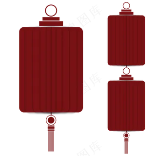 春节元素红色灯笼1