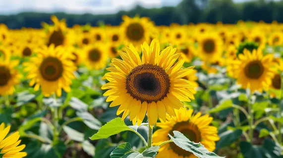 向日葵向阳鲜花摄影图