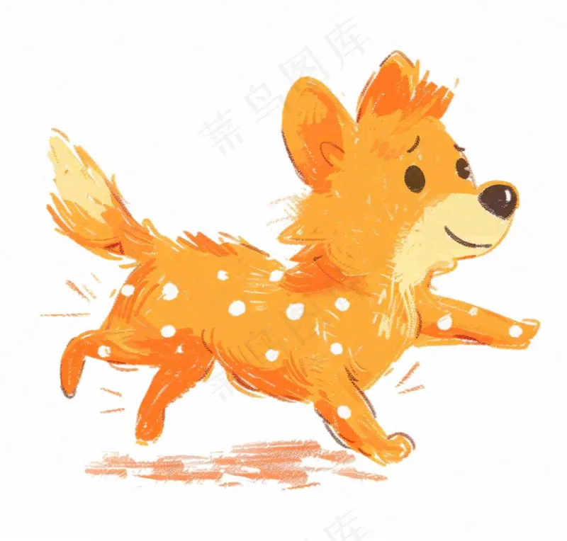快乐小狗柯基柴犬卡通插画免抠(1072x1024)