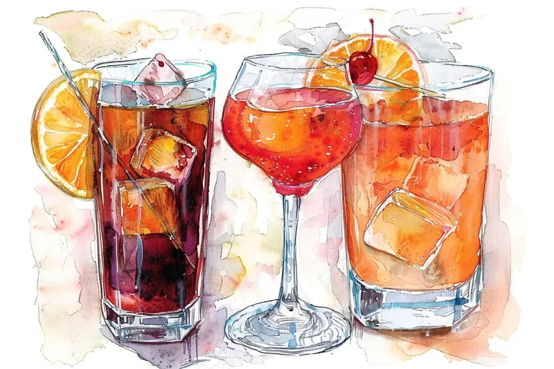 夏日冰饮可乐汽水柠檬饮料插画插图(4032x2688)