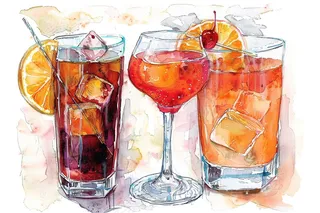 夏日冰饮可乐汽水柠檬饮料插画插图