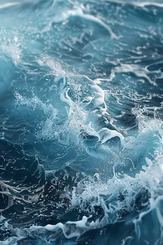 深蓝色的海洋海水摄影图