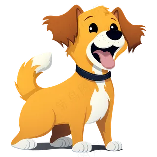 免扣黄色微笑的癞皮狗