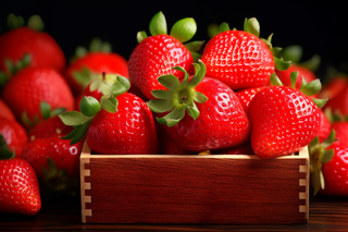 新鲜草莓水果摄影图