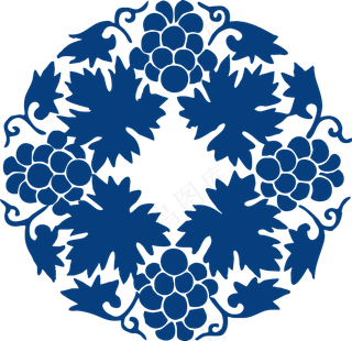古代青花瓷图案花纹中国风图案祥云纹理传统图腾矢量AI设计PNG免扣素材