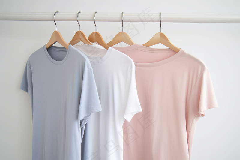 纯棉T恤衣服样机摄影图(4032x2688)