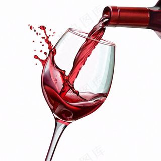 红酒杯红酒倒入高酒杯免抠