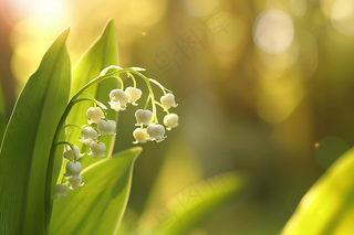 铃兰花植物花朵摄影图