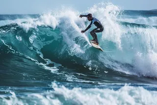 冲浪达人海洋运动摄影图