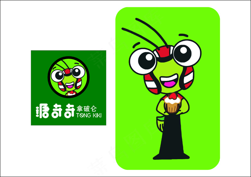 卡通。螳螂.cdr矢量模版下载