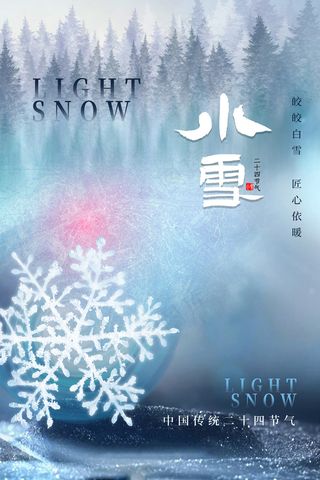 小雪传统24节气海报模板417