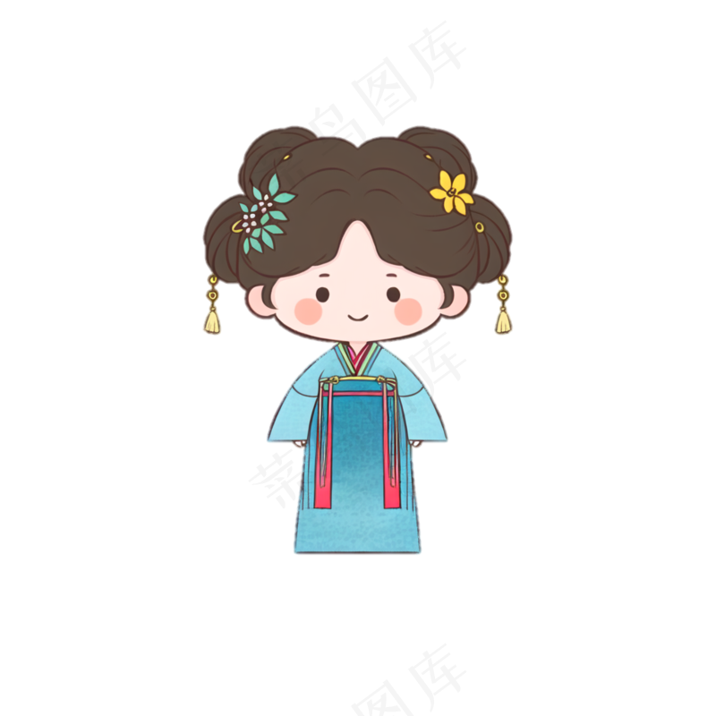 可爱Q版汉服卡通女生 (5)