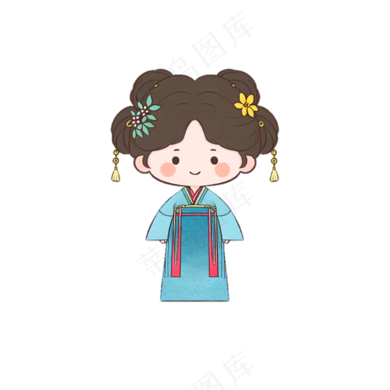 可爱Q版汉服卡通女生 (5)