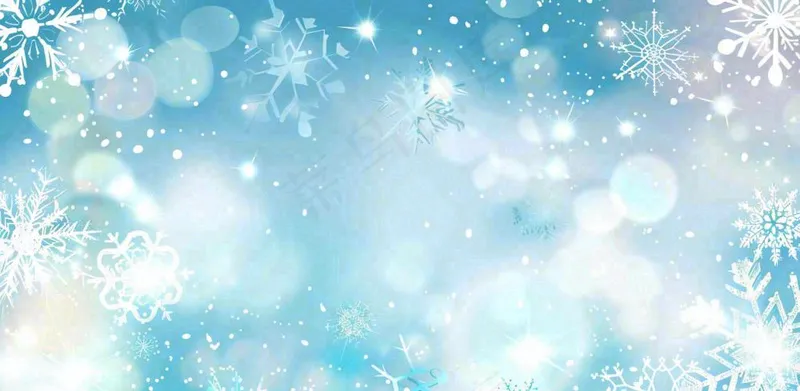 冬天雪花冰冻立冬冬至大寒小寒小雪卡通插画背景(1568x768)