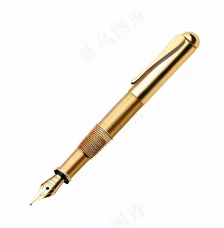 金色钢笔学习工具免抠