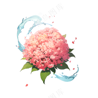 粉色花朵桃花玫瑰免抠素材97