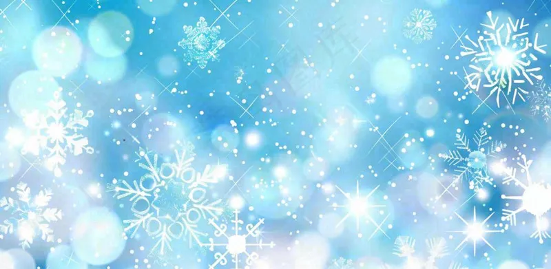冬天雪花冰冻立冬冬至大寒小寒小雪卡通插画背景(1568x768)