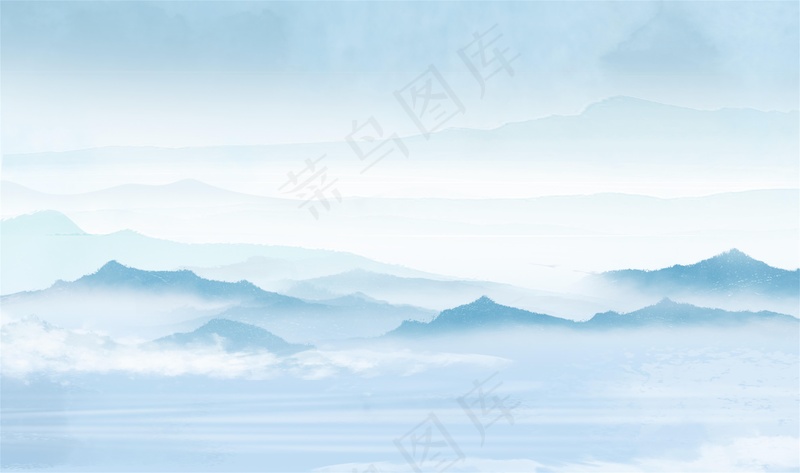 山水展板背景psd模版下载
